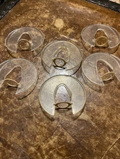 6 VTG Christmas C7 NOMA Royal Plastic Candolier Smooth Halos CardBoard Rings