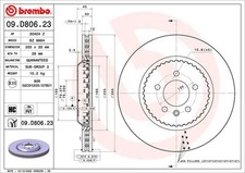 2x Bremsscheibe innenbelüftet 09.D806.23 BREMBO für LAND ROVER RANGE ROVER IV