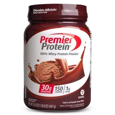 Premier Protein 100% Whey Protein Powder, Chocolate Milkshake,  24.5 oz, 1.5 lb