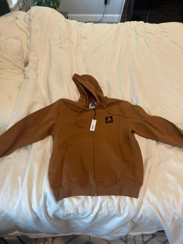 Palace AMG M Sudadera con Capucha Cremallera Completa Marrón y Naranja Nueva con Etiquetas Foto 4 de 4