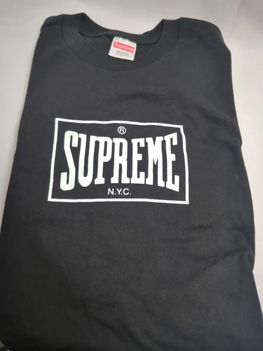 Supreme T shirt d'échauffement (noir) (L) logo Big Box ! Rare ! Envoi rapide !