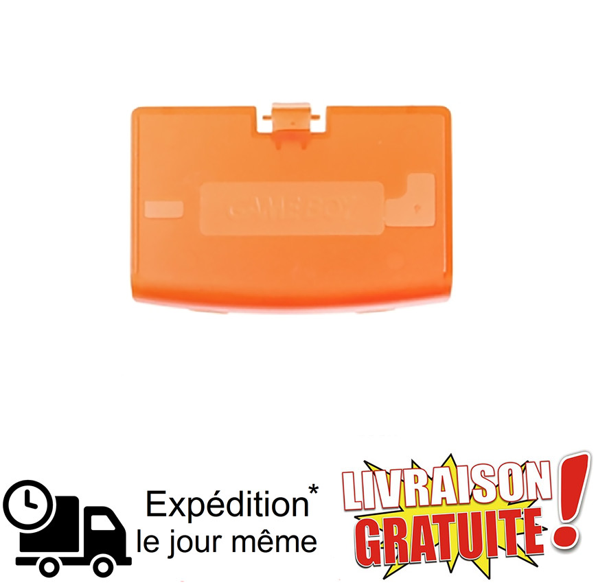 Coque cache batterie Game Boy advance orange transparent accessoire rétro