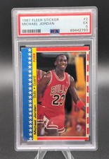 1987-88 Fleer - Stickers Michael Jordan #2 ⚜️