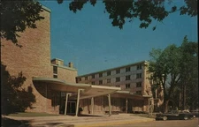 Iowa City, IA Burge Hall, Women's Residence Chrome Original Vintage Postcard