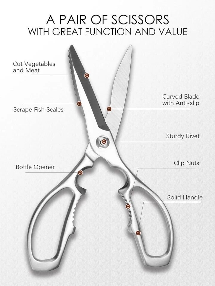 Dishwasher Safe Kitchen Shears with Added Features - Image 4 of 4