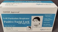 Alpha Protech N95 NIOSH Particulate Respirator Mask, Box of 35 Mask #695