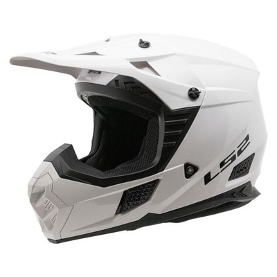 LS2 Helmets Adult's Coz Motorcycle Full Face Helmet Pearl White - 2XL - 706-1026