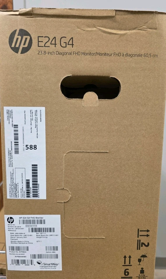 HP EliteDisplay E24 G4 24 Inch IPS LED Backlit, FHD 1920 x 1080, 9VF99AA - Image 4 of 4