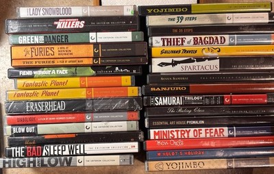 CRITERION EDITIONS Classic Movies DVDs & BDs ONE FLAT SHIP CHARGE $6!