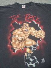 Vintage WWF The Rock  Smell What The Rock Is Cooking   T-Shirt XL Alstyle Tag