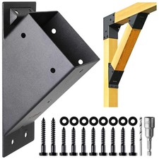 -4 Pcs Pergola Angle Support Bracket , Suitable for 4''x4'' Support Wooden Po...