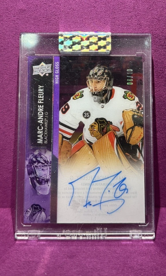 JUEGO MARC-ANDRE FLEURY 2020-2021 UD CORTE TRANSPARENTE 8/10 UD PREMIER STAR SYSTEMS 22/49 Foto 3 de 4