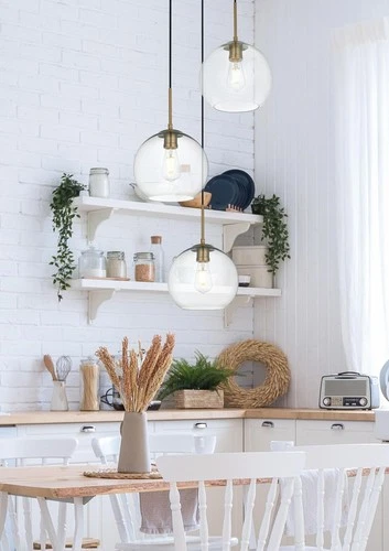 Living District Baxter 3-Light Metal Pendant in Brass and Clear Finish - Picture 3 of 9