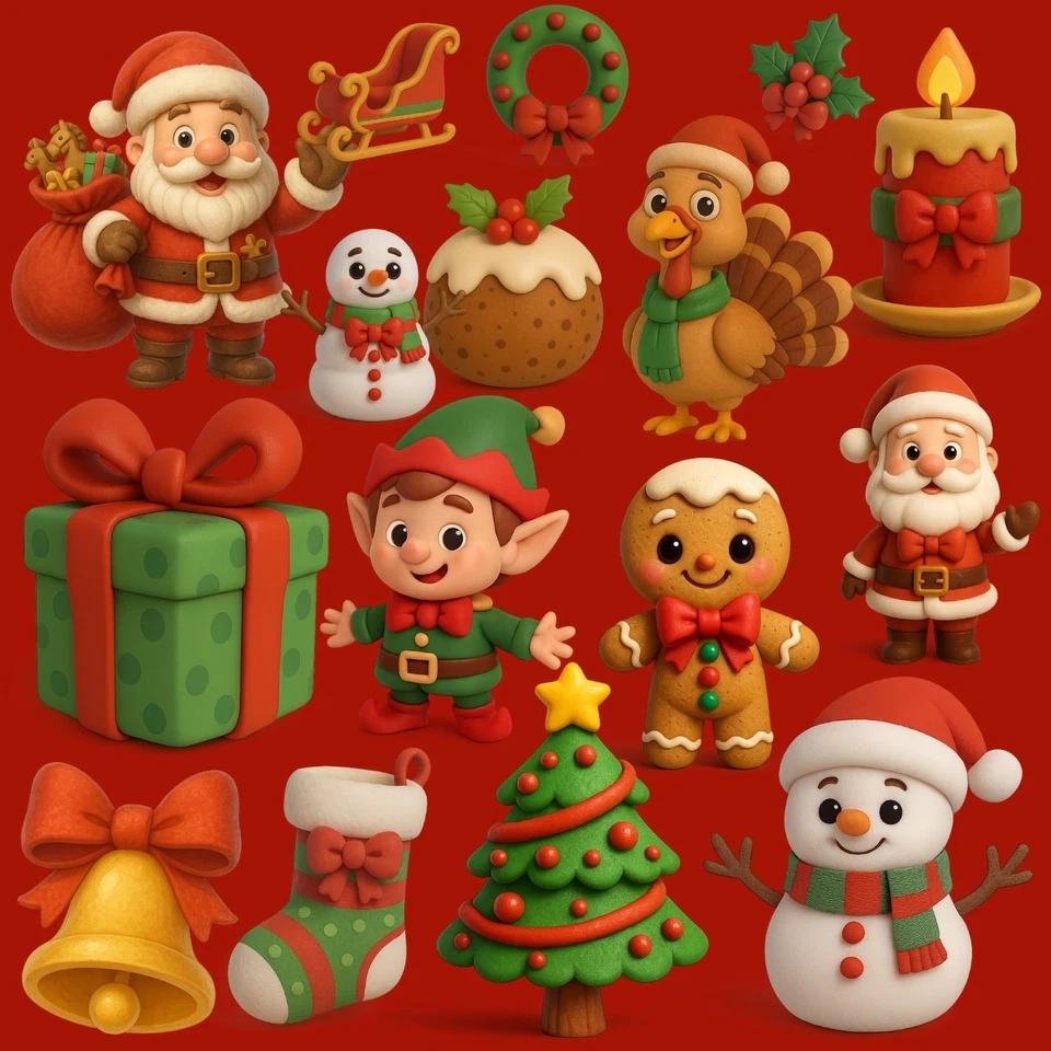 Christmas Clipart Image Bundle DVD-ROM | Festive PNG JPG PDF Graphics Collection - Image 3 of 4
