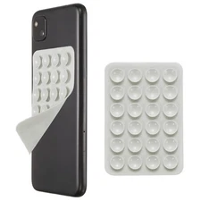 Silicone Suction Phone Case Mount, Sticky Grip Holder, Light Gray