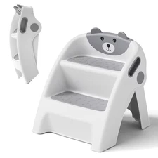 Step Stool Foldable 2 Step Stool for Collapsible Stool Anti-Slip Stepping Sto...