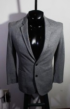 ZARA Man Gray "Elbow Patch" Blazer Sports Jacket Men's Size 38 S