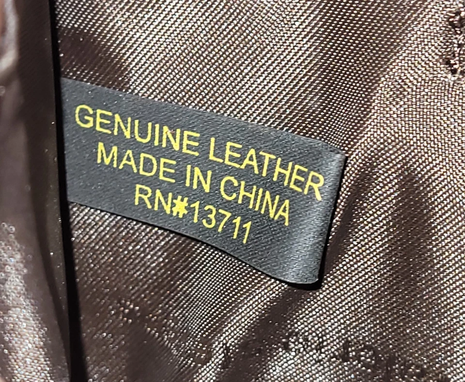 Cartera sin asas de cuero con estampado de leopardo Valerie Stevens para mujer con correa larga Foto 3 de 4