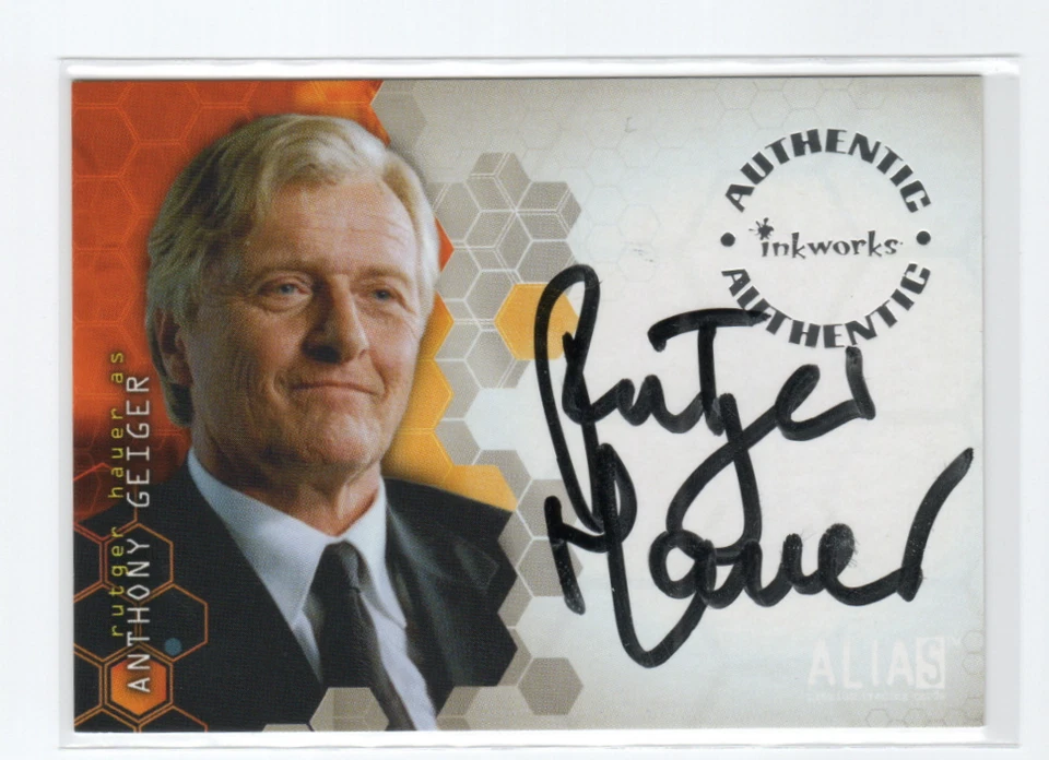 Alias Season 2 Inkworks Auto Autograph Card A16 Rutger Hauer as Anthony Geiger - Image 2 of 4