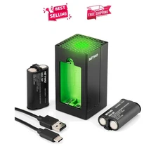 21-Hour Xbox Series X/S Battery Charger Kit with LED Indicator & USB-C Cable