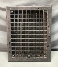 Antique Steel 9x12 Heat Grate Floor Register Metal Arts & Crafts Old 1012-25B