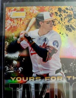 2025 Topps Stadium Club Coby Mayo RC Gold Foil 33/50 & Museum Blue 146/50 Rookie
