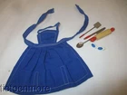 VINTAGE BARBIE DOLL CLOTHES FASHION PAK BARBIE-Q BBQ BLUE APRON & CHEF UTENSILS