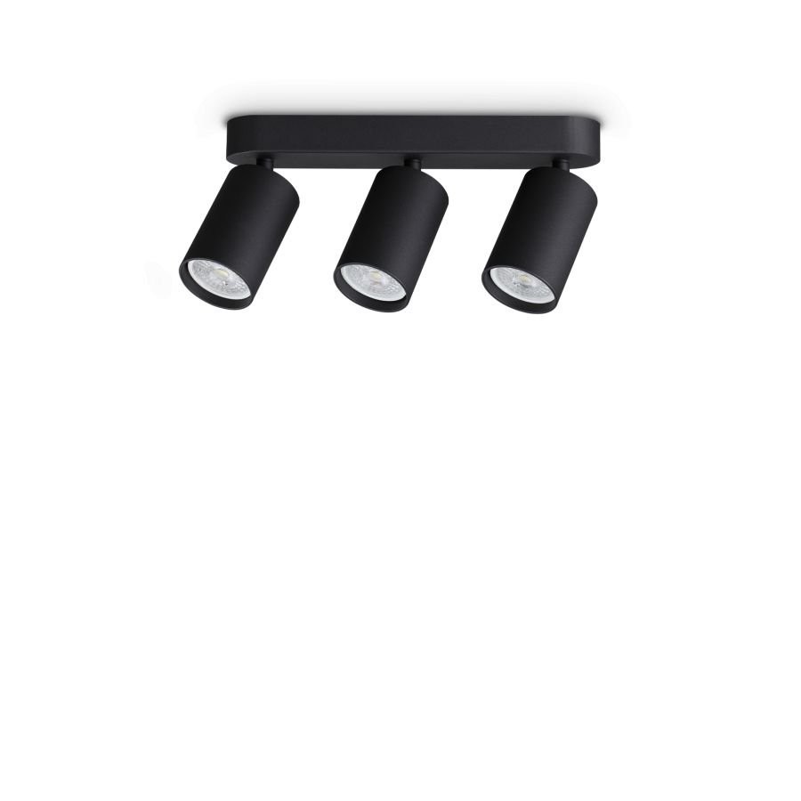 Offerta Ideal Lux Dynamite PL3 Nero: Plafoniera 3 Faretti Design