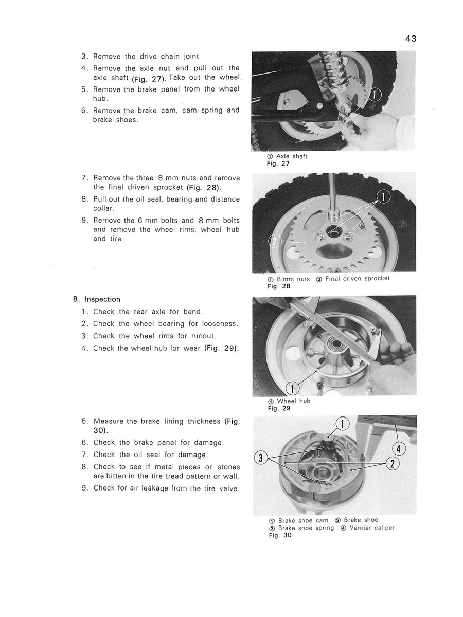 HONDA Workshop Manual Z50 Z50A Z50J 1968 1969 1970 1971 1972 1973