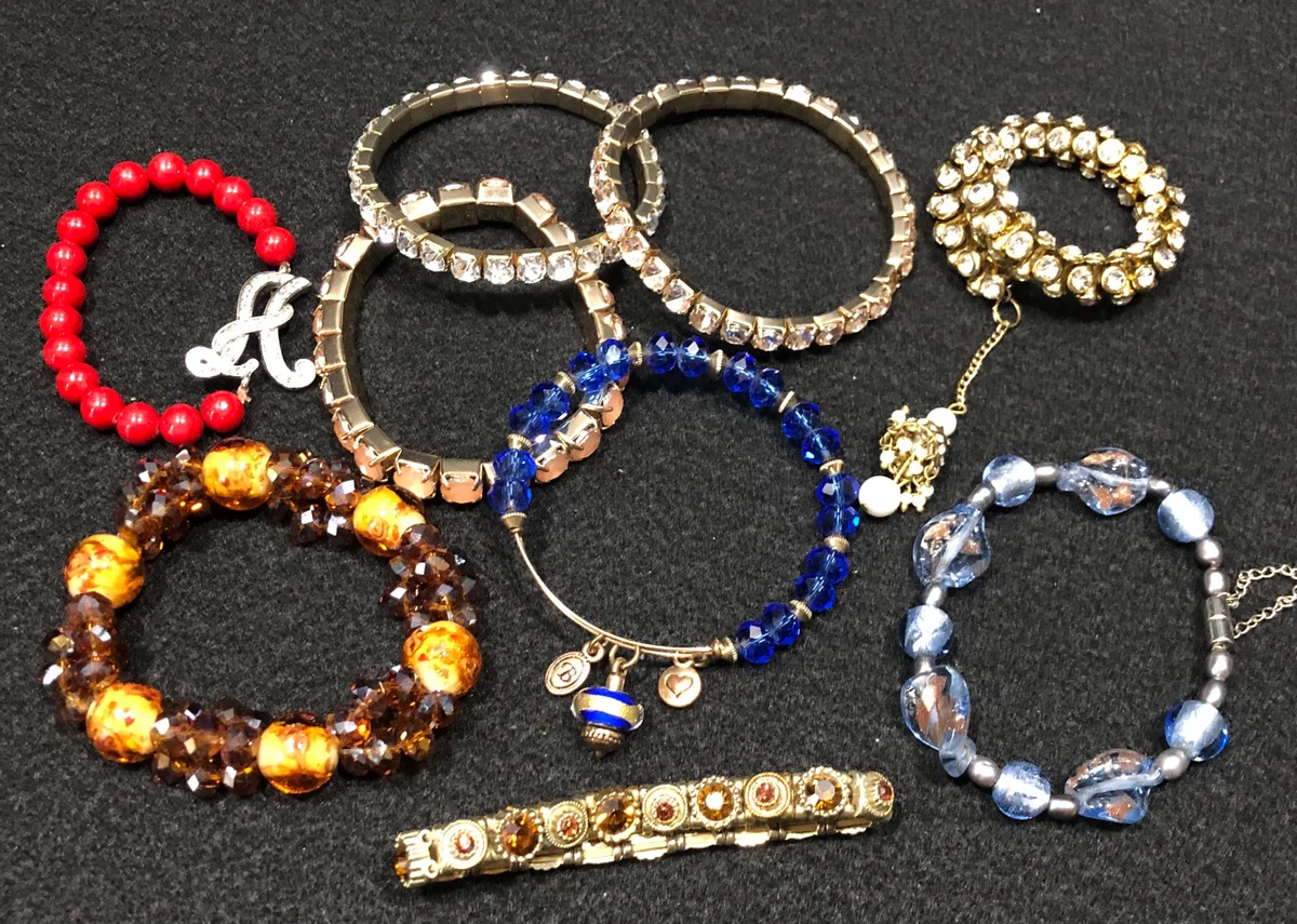 Vintage glass best sale bracelets