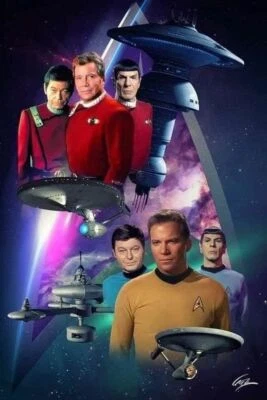 PLAQUE MÉTAL STAR TREK décoration mural 30 X 20 CM - Photo 1/4