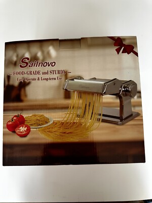 Sailnovo Pasta Maker Machine 150 Roller Pasta Maker, 7 Adjustable Thickness