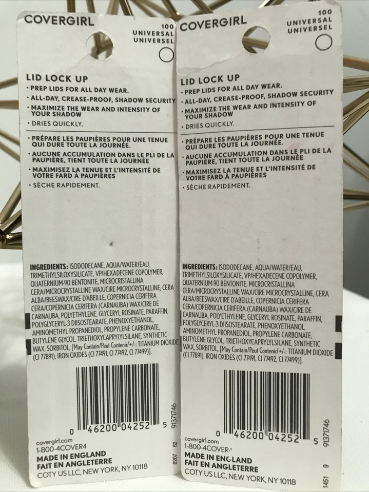 10PK Covergirl LID LOCK UP Eye Shadow Primer-100 Universal-All Day Crease Proof - Image 3 of 3