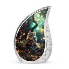 Enchanted Woodland Cat Teardrop Urns - Miniature Urns For Human Ashes