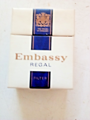 Embassy Regal (20) Vending Pack Empty Flip Top Cigarette Packet