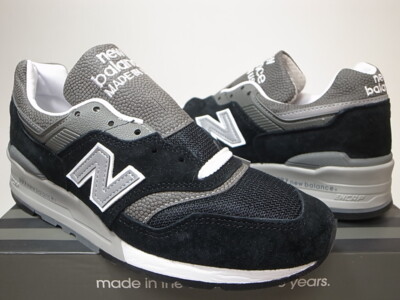 NEW BALANCE M997BK 997 997BK BLACK GREY MADE IN USA UK5