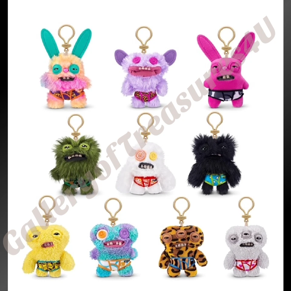 Mini Llavero de Peluche Fuggler Clip en Bolsa Divertido Monstruo Feo Llavero Llavero 5" Foto 3 de 4
