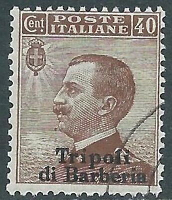 1909 LEVANTE TRIPOLI DI BARBERIA USED EFFIGY 40 CENT - RF14-2