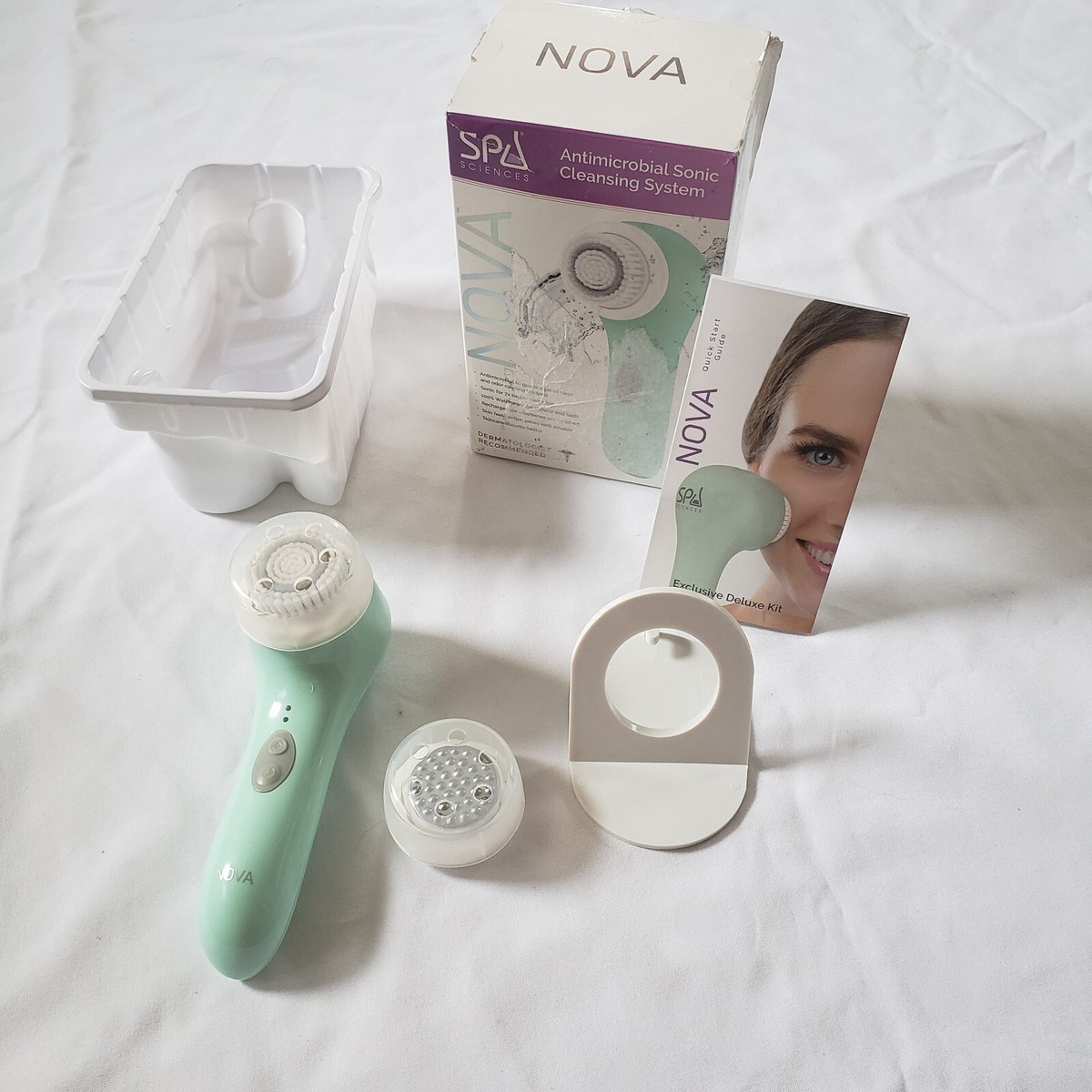 Mint Green Nova Spa Sciences Antimicrobial Sonic Cleansing System