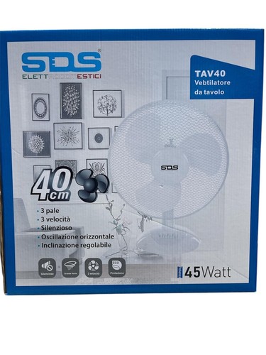 Ventilatore Da Tavola Con 3 Pale In Plastica Regolabile Oscillante 3 Velocità - Foto 5 di 5