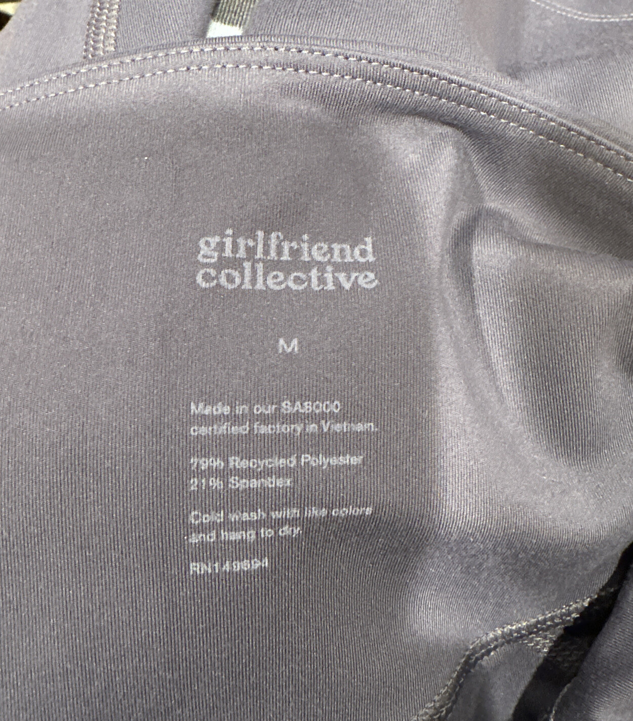 Girlfriend Collective solid purple polyester blen… - image 3