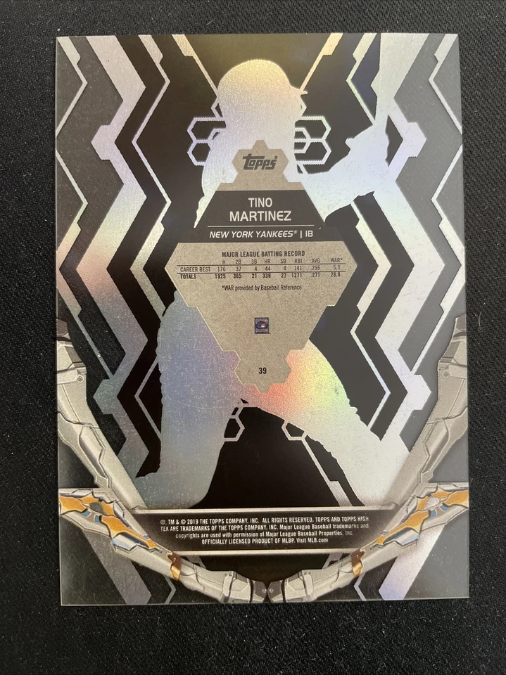 2019 Topps High Tek White #39 Tino Martinez - Image 2 of 2