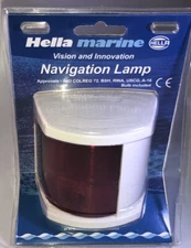 Hella 002984385 Starboard Navigation Light 12V 2Nm Red Lens/White Housing-SHIP24