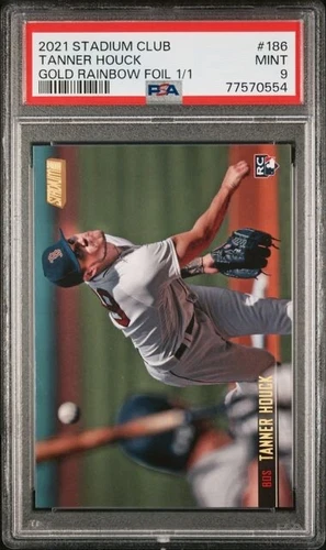 2021 Topps Stadium Club Tanner Houck #186 Gold Rainbow RC True 1/1 PSA 9