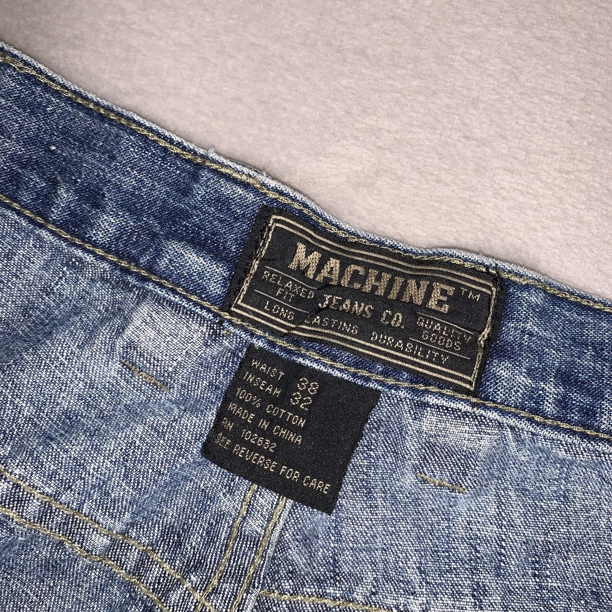 Machine Jeans Co Jeans Mens 38(Measures 35x32) Blue Baggy Skater