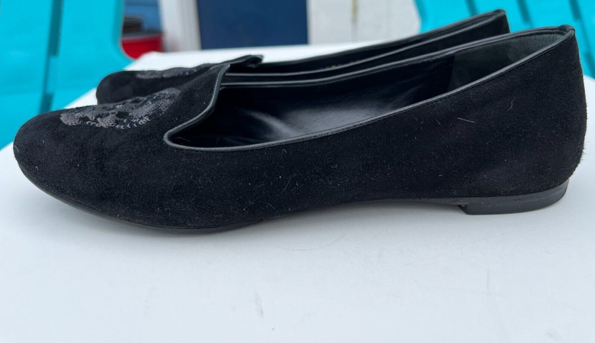 Alexander McQueen Black Skull Loafers Size 12 ALEXANDER McQUEEN Skull Black Suede Loafers / Flats Size 37  main image 3