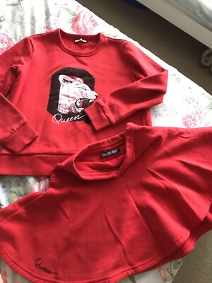 Black Star Wear Girls Jumper , Skirt Set Size S