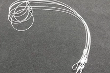 6 SURVIVAL SNARES LOADED RABBIT SNARES SMALL GAME 36" 1/16 SURVIVAL RABBIT SNARE