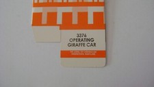 Lionel 3376 Operating Giraffe Car- Original Hagerstown Box