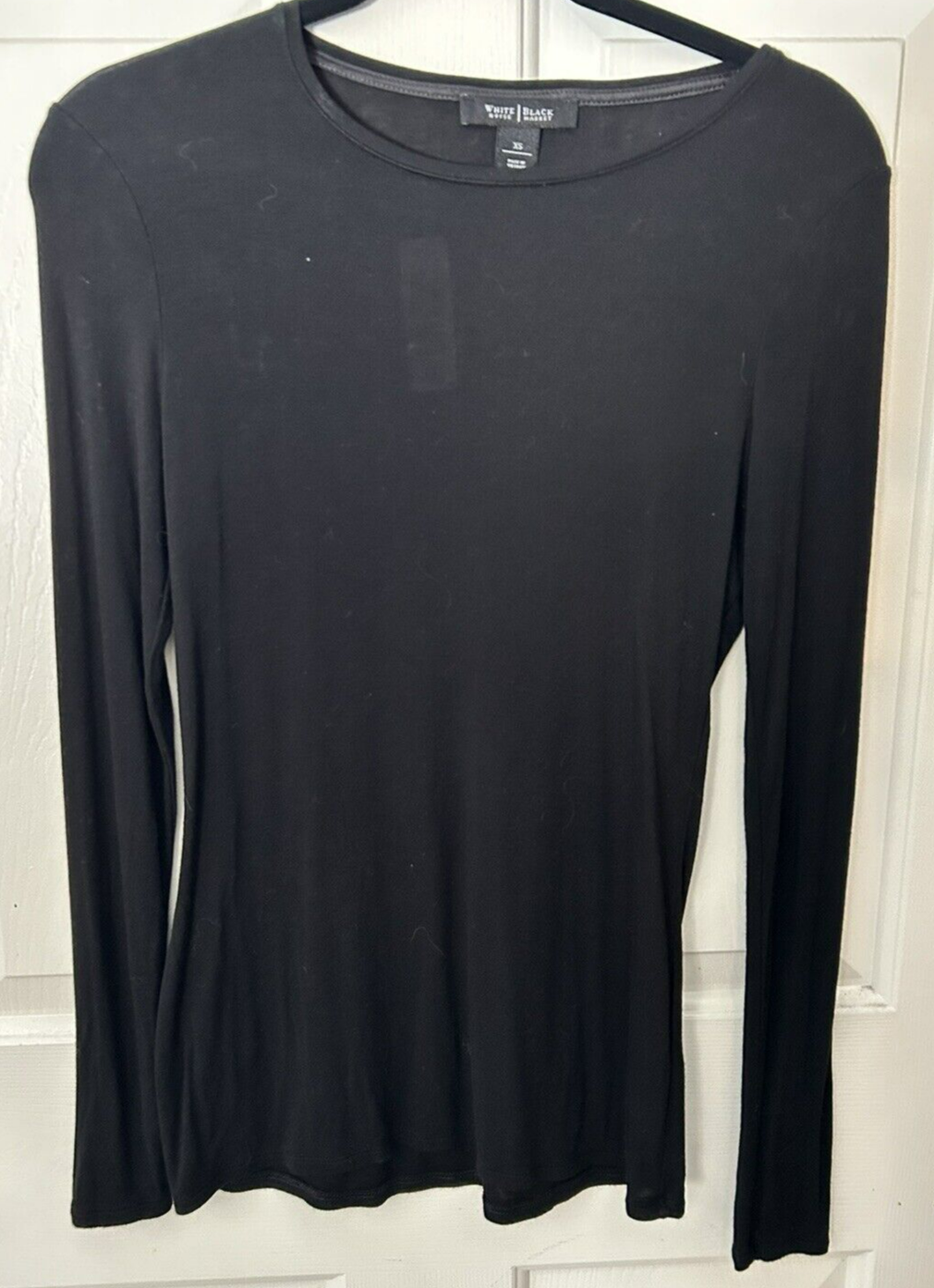 White House Black Market Black Long Sleeve Tee Size XS | eBay